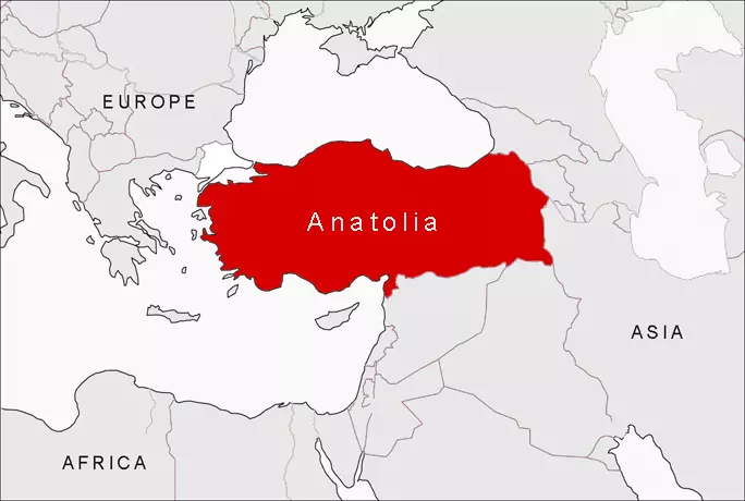 Karte von Anatolien