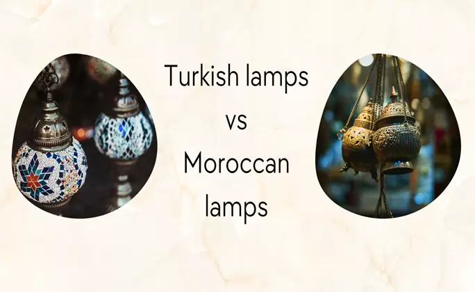 Türkische Lampen gegen marokkanische Lampen