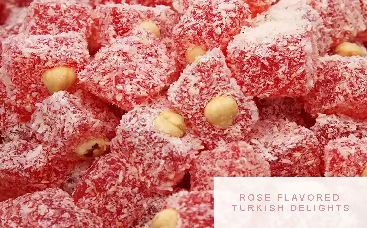 Rose Flavored Turkish Delights