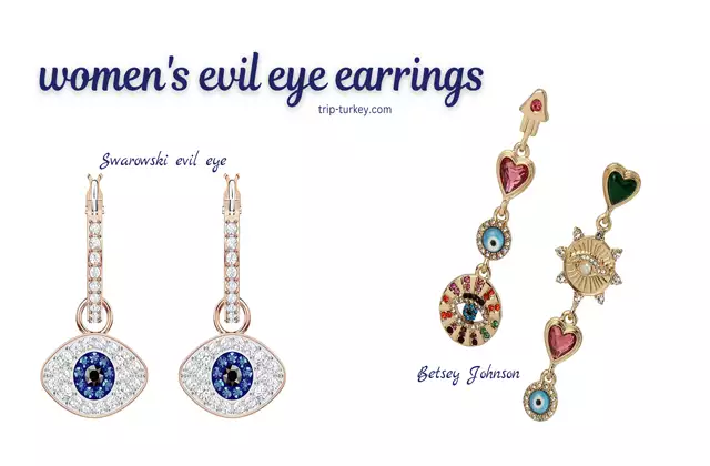Betsey Johnson evil eye earrings