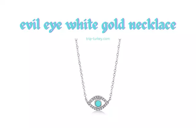 Turkish gold evil eye necklace