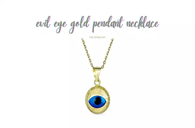 evil eye pendant gold necklace