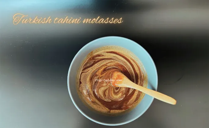 Traditional mixture: Turkish tahini molasses